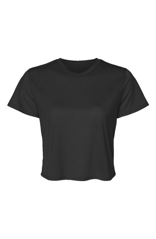 Obsidian Phoenix Veil Crop Tee – Luxe Drape Edition