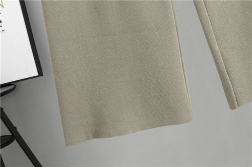 Celestial Comfort 3-Piece Knitted Tracksuit - Cardigan, Sweater, and Pants, Vintage Fashion Set - Celestial Comfort Clothing