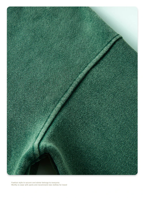 Obsidian Phoenix Kids' Luxury Double-Head Zipper Hoodie - 355gsm Retro Washed Thick Warm Hooded Sweater Jacket