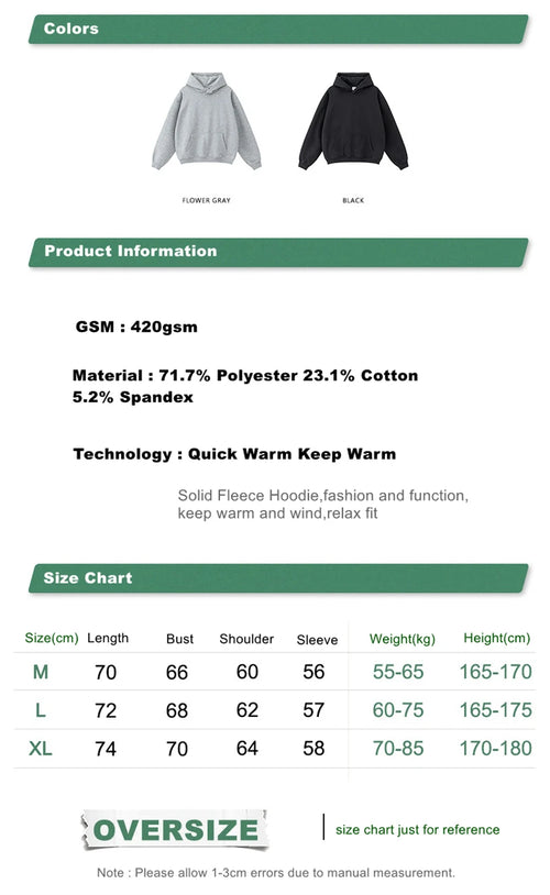 Ember 420GSM Luxe Fleece Hoodie